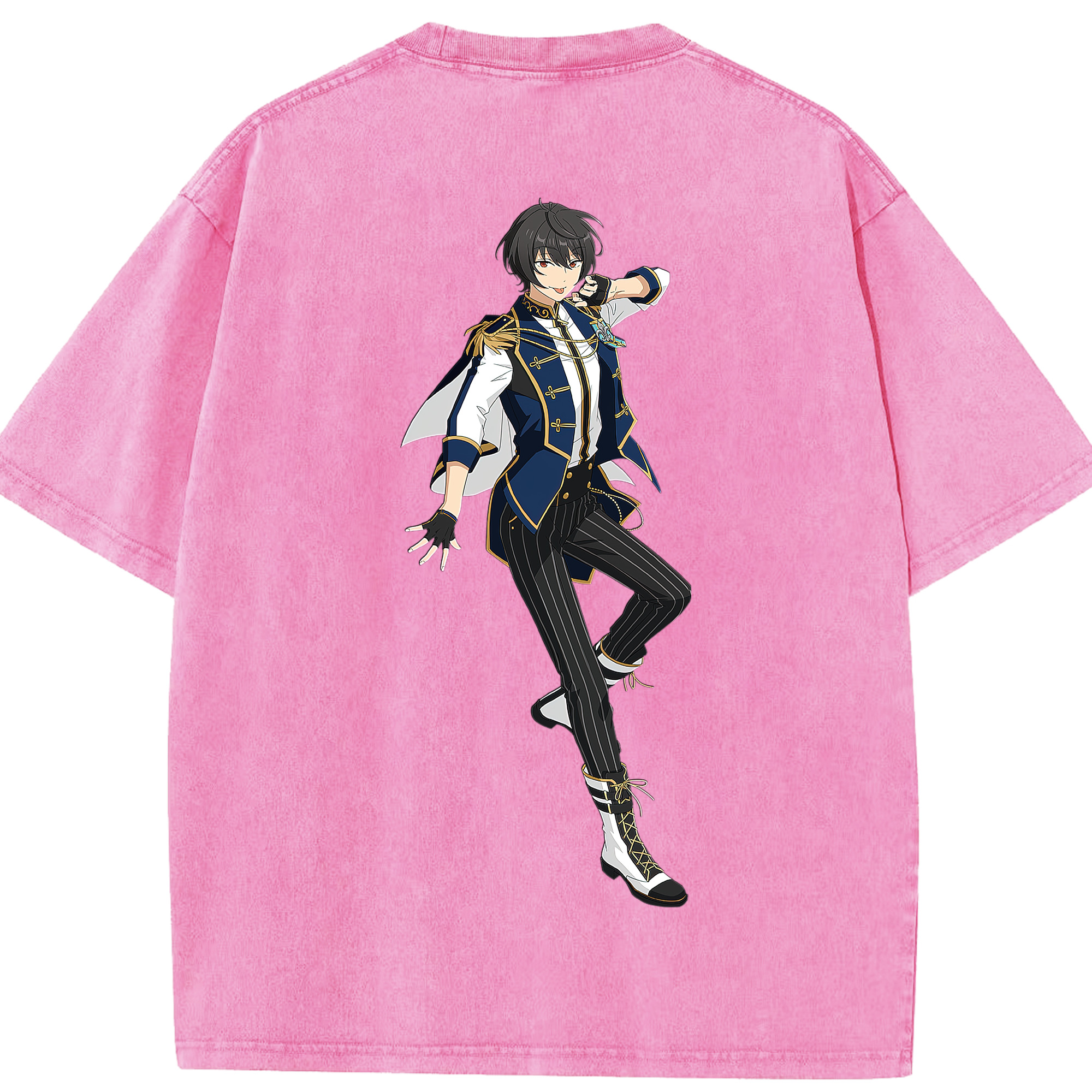 （画像用） あんさんぶるスターズ! Ensemble Stars 綿100% ヴィンテージ風 半袖Tシャツ（背面プリント）